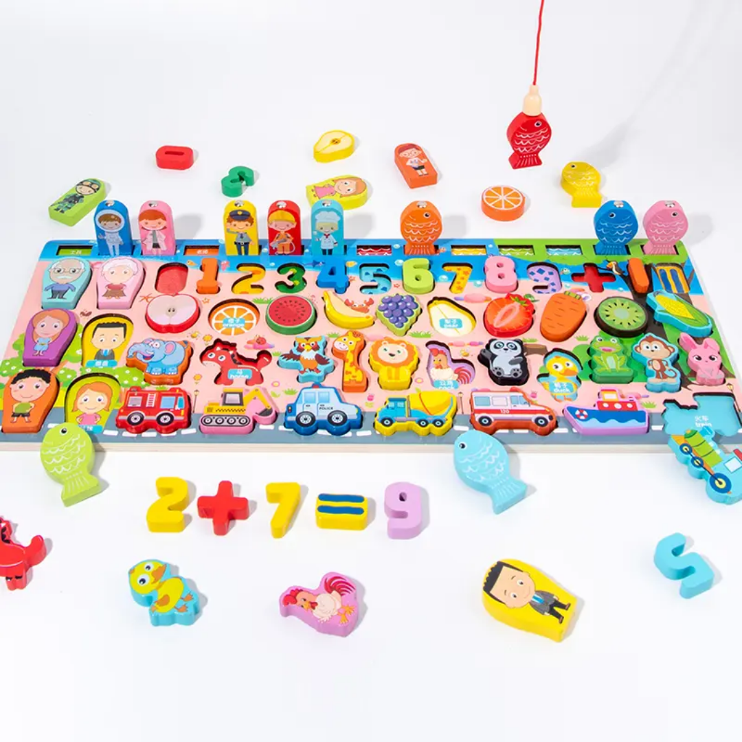 Jeu éducatif en bois interactif