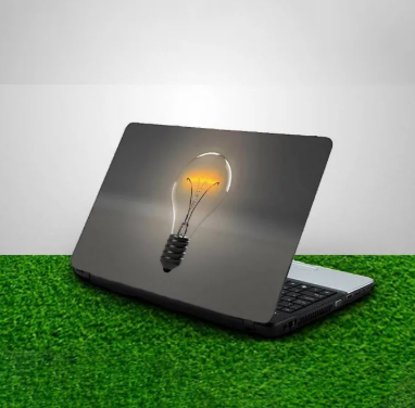 Electric Bulb Laptop Back Skin Sticker-Laptop Back Skin-Laptop Skin Vinyl Sticker Decal, 13 13.3 14.6 15 15.4 15.6 inch Laptop Skin Sticker Cover For All Laptops