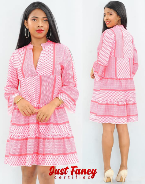 Robe à motifs roses