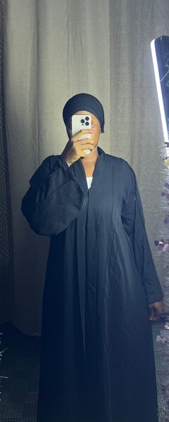 Djellaba femme noire longue