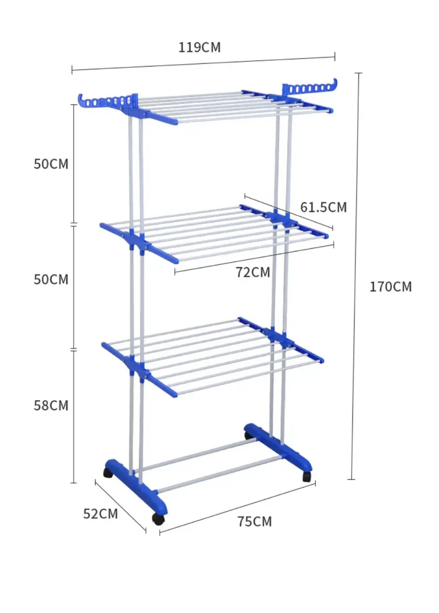 Étagère Séchoir Pliable 3 Niveaux