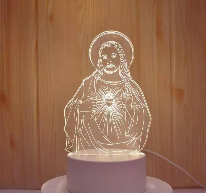 Lampe LED 3D Sainte