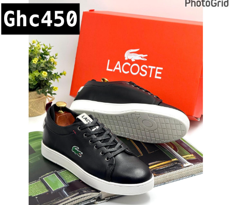 black lacoste sneakers