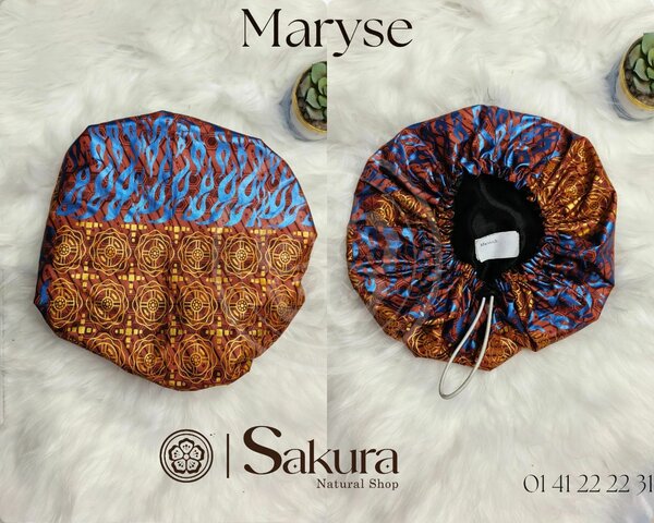 Bonnet de Nuit en Satin Africain