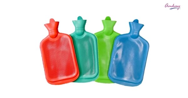 Bouillotte en caoutchouc colorée