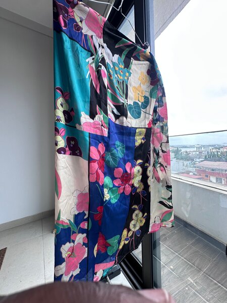 Jupe longue florale vibrante