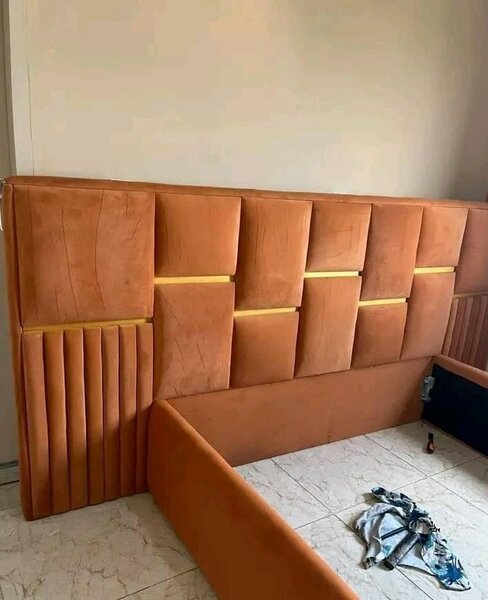 Lit moderne en velours 2 place