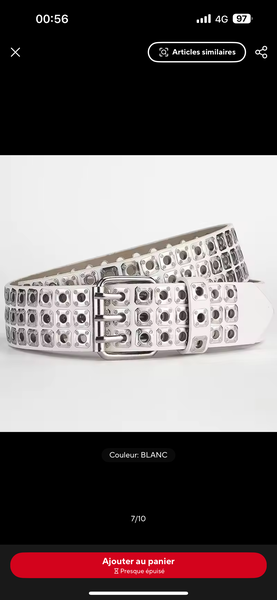 Ceinture à œillets stylée