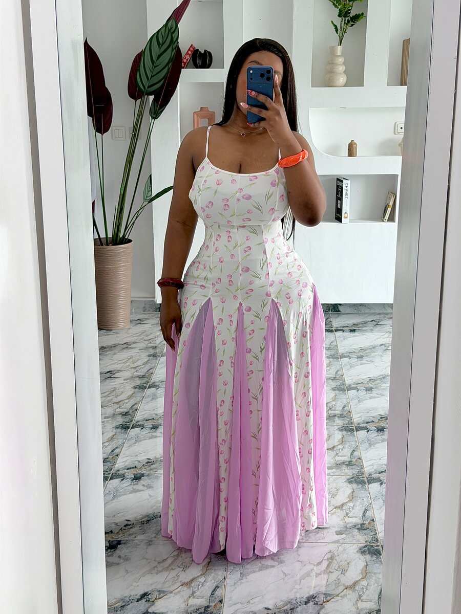 Robe longue florale élégante