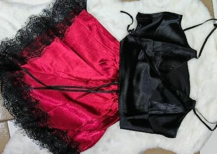 Ensemble pyjama satin sexy