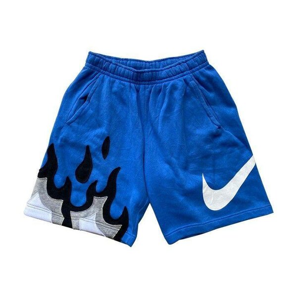 Shorts de sport bleu flamme