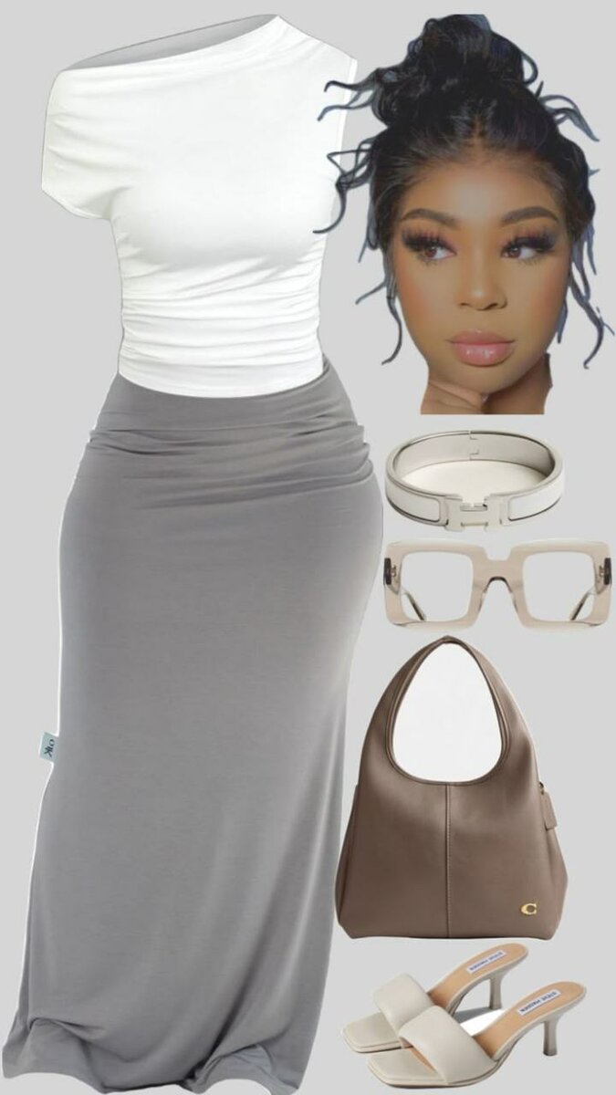 Ensemble Élégant Maxi Jupe