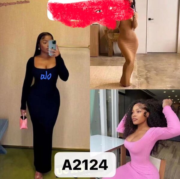 Robe longue moulante avc fante