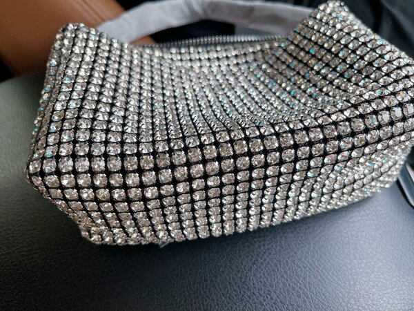 lady shining handbag party