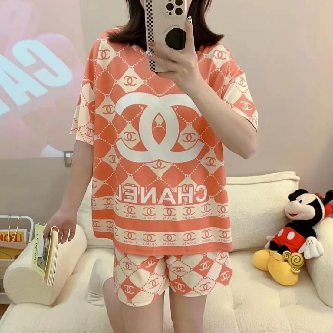 2 in 1 Short Sleeve Pajamas with Shorts