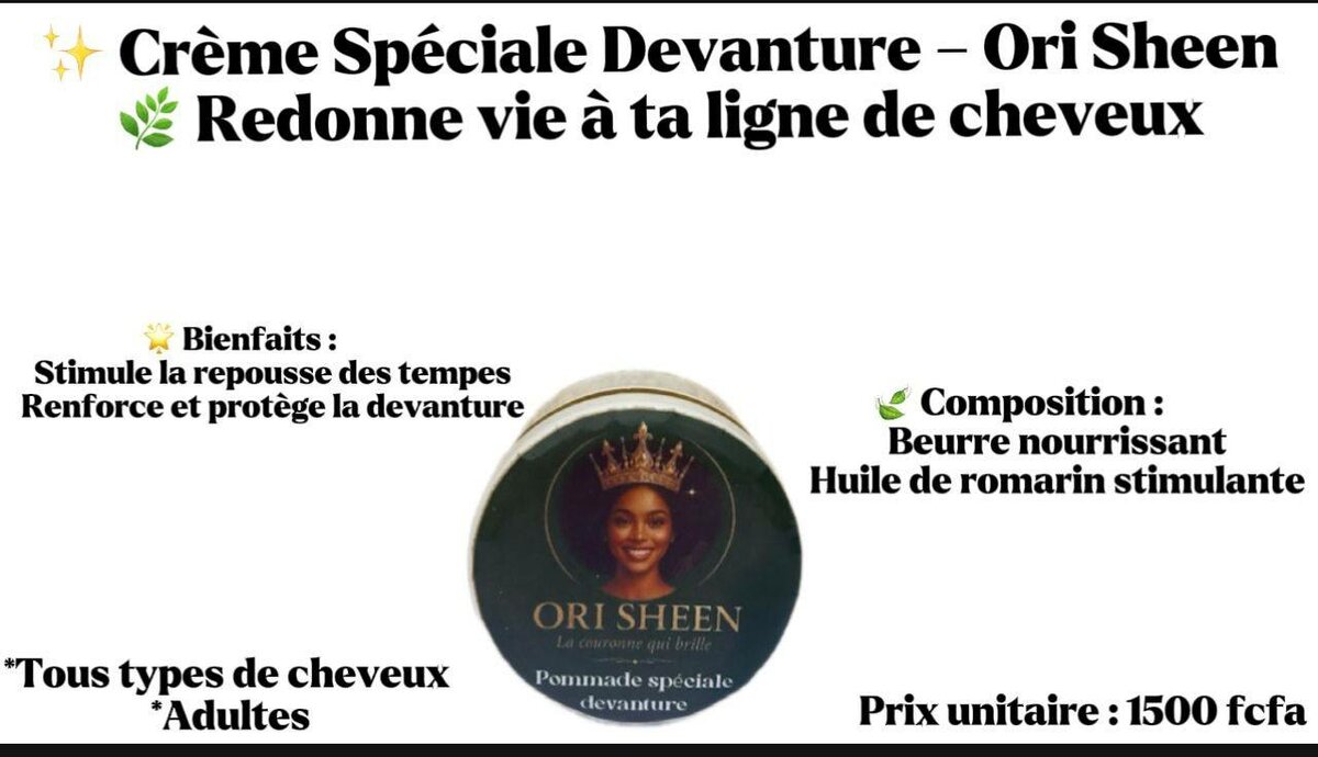 Crème Devanture Cheveux Ori Sheen
