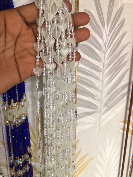Glow in the dark crystal waist beads