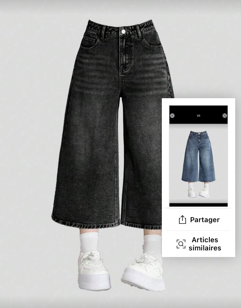 Jean ample taille haute femme