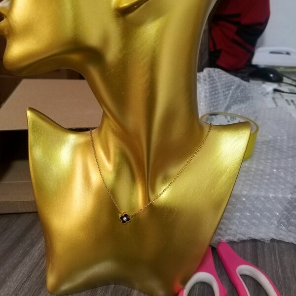 Buste Présentoir Bijoux Doré