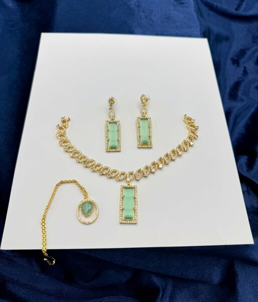 American Diamond 1 karat Necklace set 