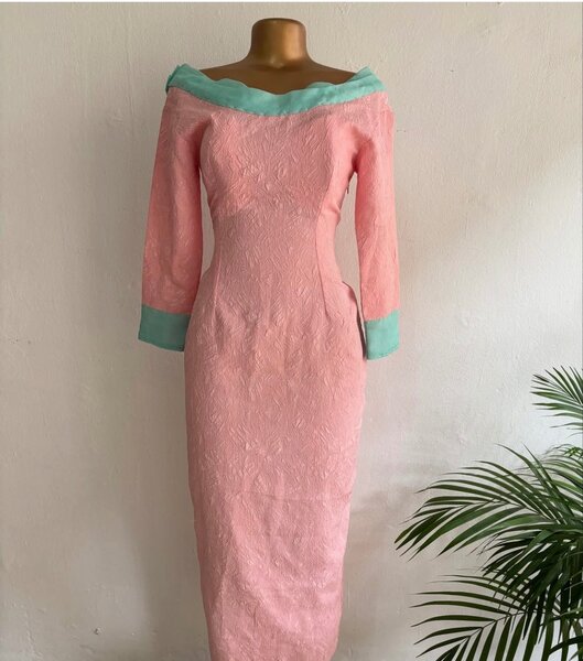 Pink off shoulder dress