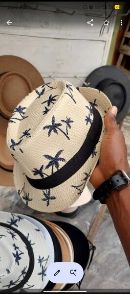 Chapeau fedora homme motif palmier