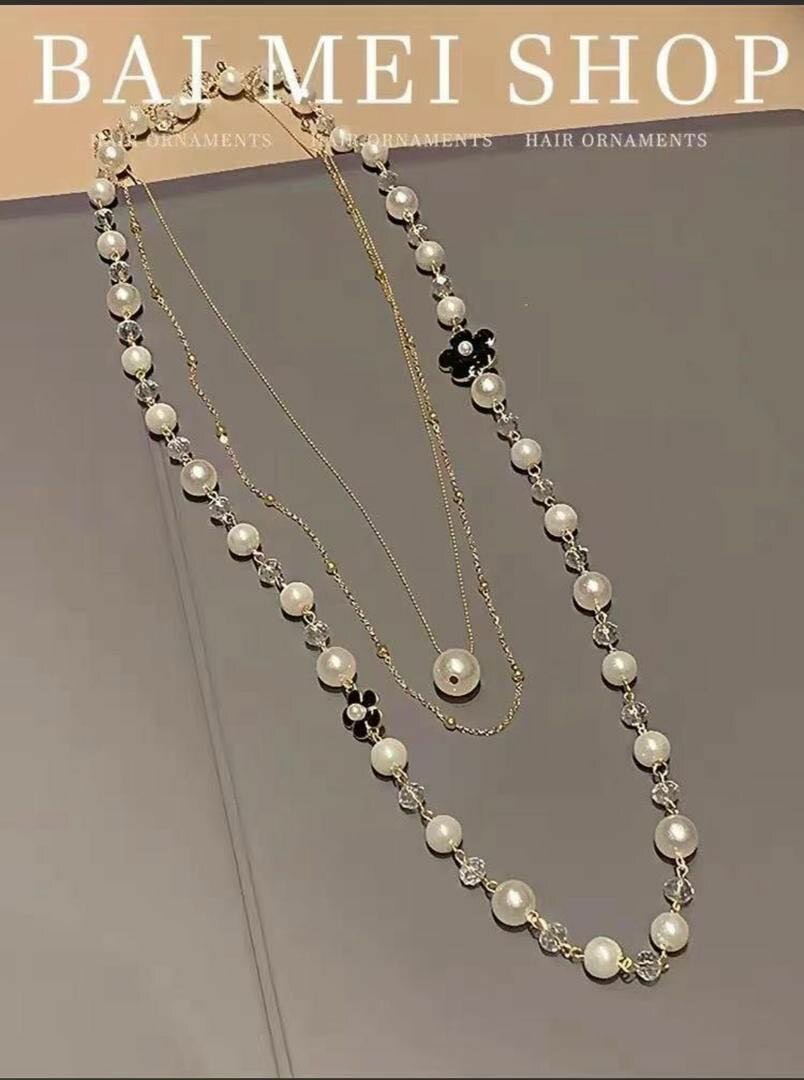 Collier multi-rangs perles élégantes