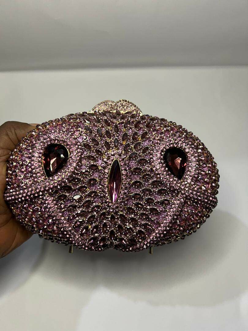 Owl Face Clutch Purse