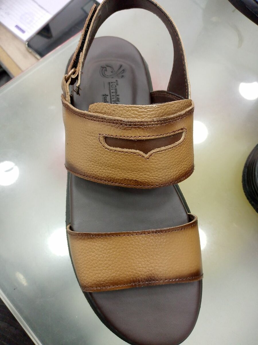 Leather per rubber soul sandal