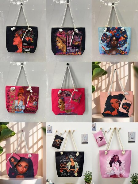 Sac cabas en toile artistique