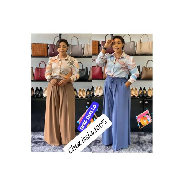 Pantalon Palazzo Élégant Femme