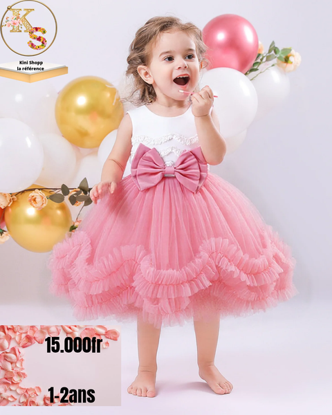 Robe de princesse rose enfant