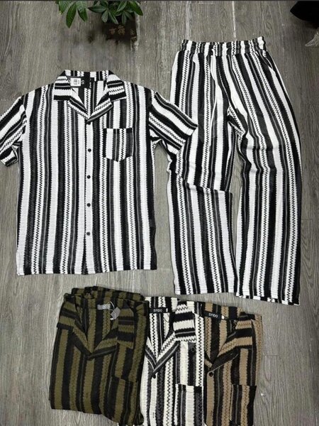 Pyjama rayé en coton