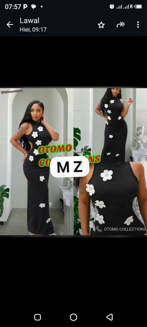 Robe élégante soirée fendue