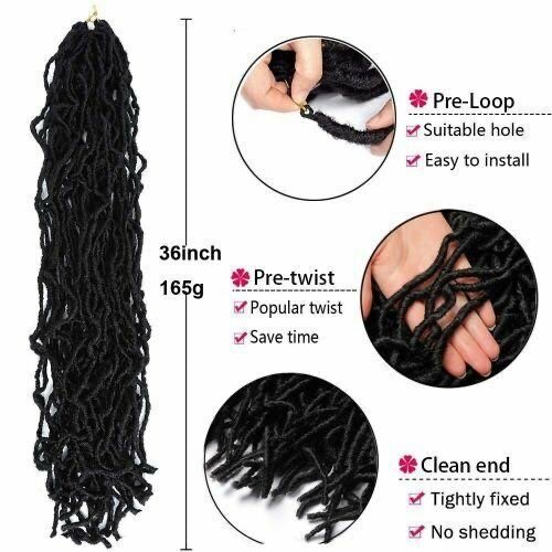New Soft Locs Crochet Hair Super Long 36inch Goodness Faux