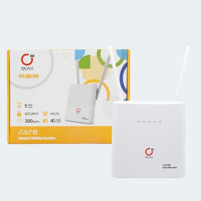 OLAX CPE AX9 PRO UNIVERSAL ROUTER Advanced 300Mbps smartbox