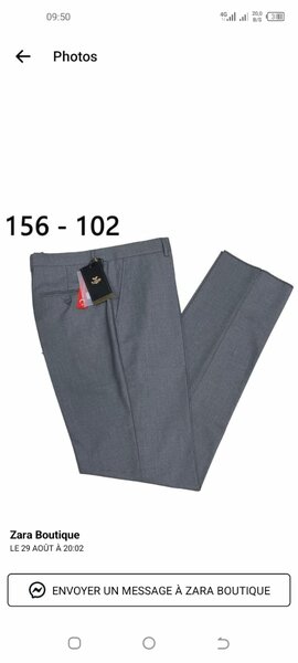Pantalon classique pour homme