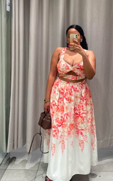 LOVER GIRL FLORAL MAXI TWO PIECE SET