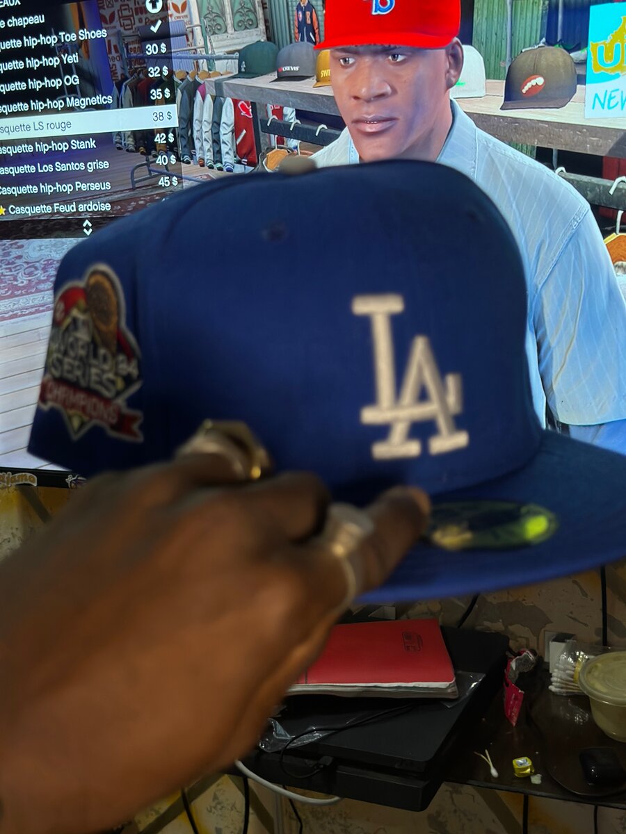 Casquette ajustable bleue LA