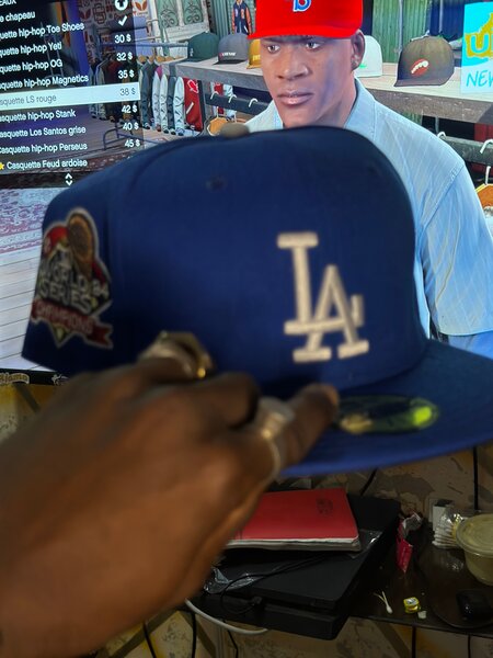 Casquette ajustable bleue LA