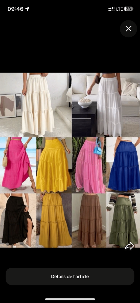 Jupe longue blanche bohème