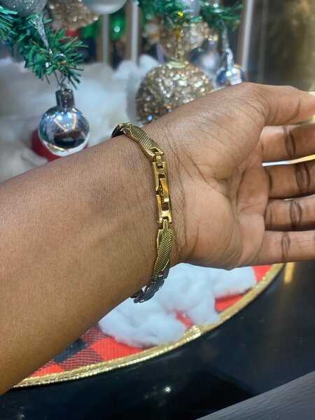 Bracelet homme élégant doré