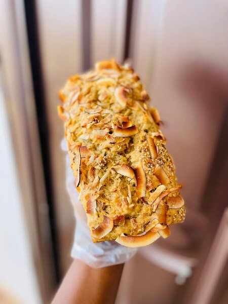 CoconutFlakes Banana Bread