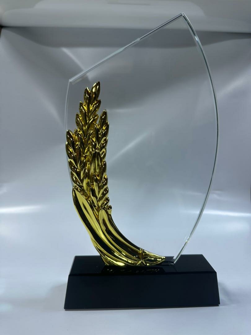 Trophée en verre élégant