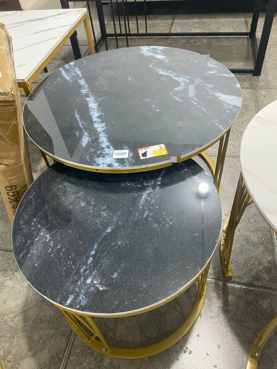 2 Tables gigognes en marbre