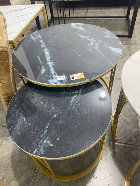 2 Tables gigognes en marbre