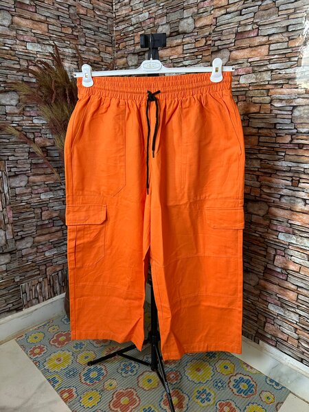 Pantalon cargo orange vif