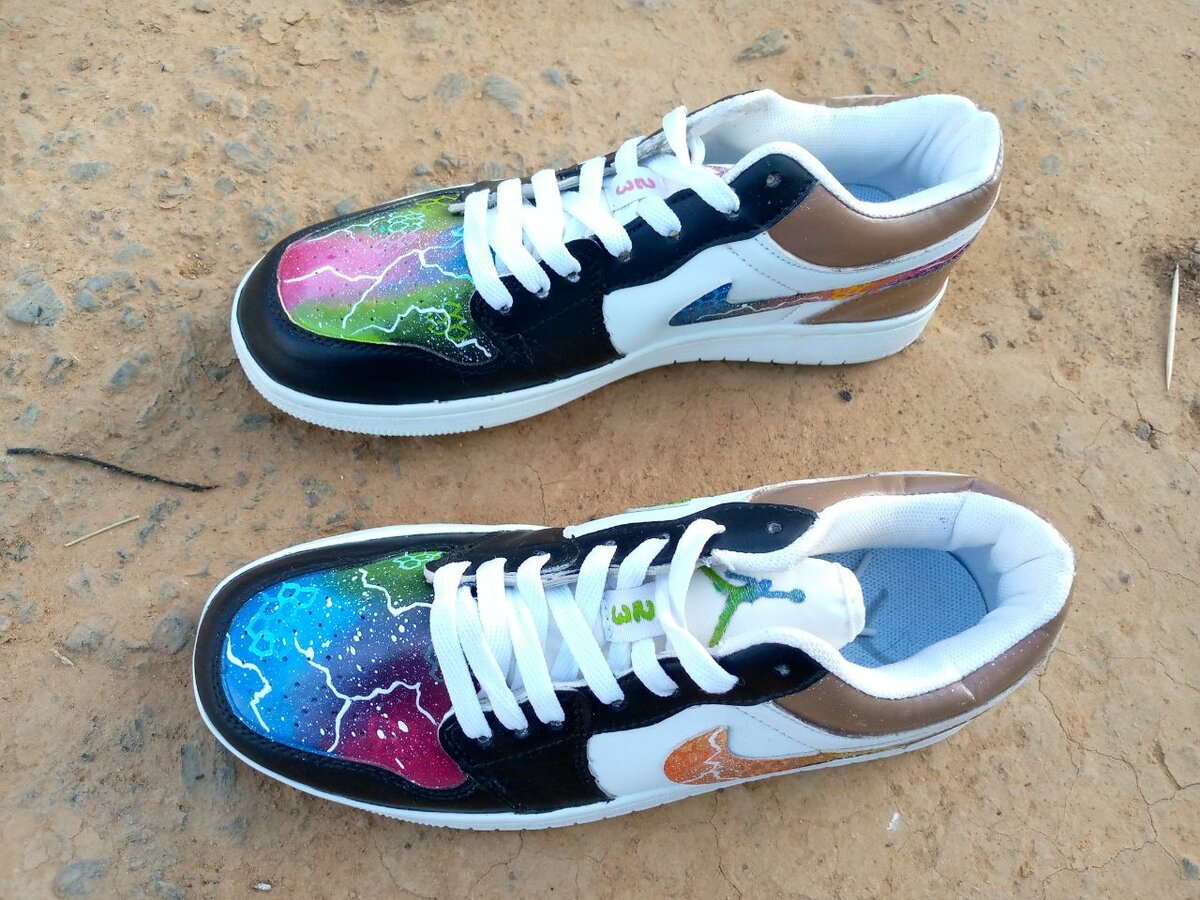 Custom sneakers.  Size 6