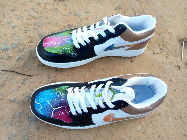 Custom sneakers.  Size 6