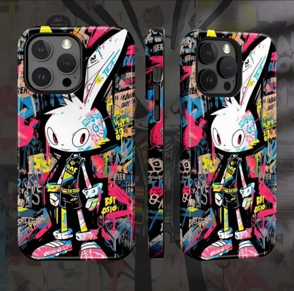 Coque iPhone15 Graffiti Lapin